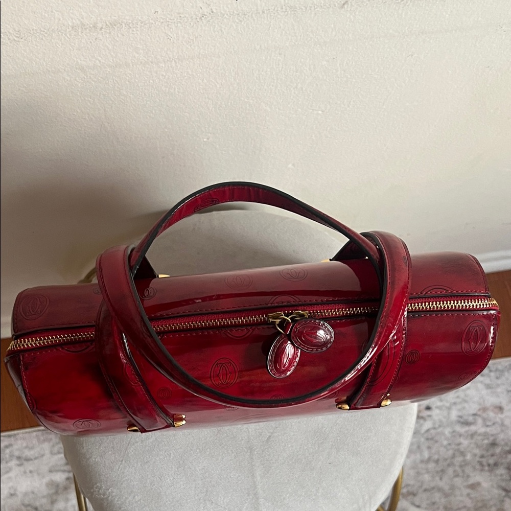 Vintage Must de Cartier "Happy Birthday" series top handle handbag - Picture 2 of 11
